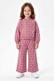 Ribbon Printed Girls' 2-Piece Set - 2