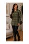Women's Fuzzy Striped Knitwear Tunic – Soft Textured Oversized Sweater - 7