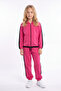 Girl's Ribbed Crop and Stripe Detailed Tracksuit Set - 6