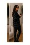 Women's Fuzzy Striped Knitwear Tunic – Soft Textured Oversized Sweater - 6