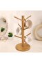 Bamboo Mug Holder Tree with 6 Hooks – Coffee Cup Stand Rack for Countertop, Non-Slip Base, Space-Saving Organizer for Kitchen, Tea & Espresso Cups - 7