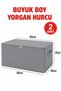 2 Pieces - Plain Gray Large Size under Bed and Sofa Bed Storage Box 65 X 45 X 22 cm - 4