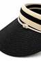 Crown Straw Visor Hat