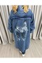 Calista Denim Basic Ceket Mavi - 4