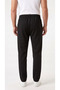 Men's Black Trousers Regular Fit Lycra Casual Jogger with Lace-Up Waist and Elastic Belt Suitable for Daily Use - 5