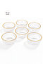 13877-1 Vanes 6-Piece Gilded Floren Glass Presentation Bowl 10 cm – Gold Edged Snack Bowl, Jam Bowl, Pudding and Breakfast Bowl - 3