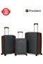 Premium 3 Piece large capacity PP Trolley cases 4997-DARK GREY