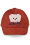 Bear Süzine Embroidery 6-18 Months Baby Boy Cap Hat - Orange