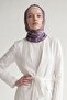 Purple Rope Patterned Marvella Scarf - 2