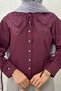 Baby Collar Short Shirt 2254 - Bordo - 3