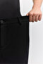 Men's Black Side Elasticated Ribbed Elastane Slim Fit Trousers A62Y3080 - 4