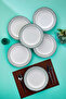 Set of 6 25.5 cm Olive Porcelain Serving Plates Ckr4251 - 6