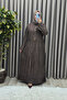 Women's Clothing Large Size Pressed Modal Cupra Layered Buttoned Dress - 4