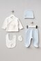 Hugging Teddy Bear Baby Girl 5-Piece Hospital Release Bodysuit Set - 2