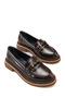 Lyra Viven Women's Loafer 0012505 Brown Wrinkled Patent Leather - 3