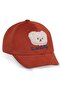 Bear Süzine Embroidery 6-18 Months Baby Boy Cap Hat - Orange - 2