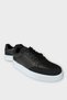 Unisex Flat Light Sole Sneaker Shoes Black White - 4