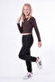 Girl's Ribbed Crop Top and Sweatpants Set - 3