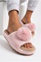 Women's Luxury Pompom Plush House Slippers Winter Warm Non-Slip Thick Sole Dowry Slippers - 3