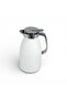 ترموس كاروان بريس سعة 1 لتر أبيض - وعاء قهوة من الفولاذ المقاوم للصدأ مع غطاء بزر ضغط ومقبض مريح، أساسيات منزلية وتناول الطعام فاخرة