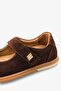 Eladsa Women's Genuine Leather Ballerinas - Brown Suede - 5