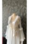 Special Design Lightweight Feather Lace Detailed 2-Piece Long Dressing Gown Nightgown Set (Boxed) - 4