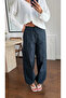 Green Plaid Pattern Lace-Up Trousers - 9045 - 2