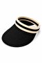Crown Straw Visor Hat - 3
