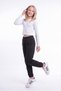 Girl's Ribbed Crop Top and Sweatpants Set - 3