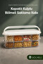 2-Layer Transparent Storage Container with Lid and Handle, Multi-Compartment Portable Organizer Box