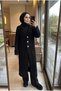 Women's Velora Gold Button Detailed Openwork Knit Maxi Knitwear Cardigan - 2