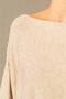 Boat Neck Poncho Form Batwing Sleeve Oversize Loose Soft Textured Knitwear Sweater Aw26Kz00027 - 3