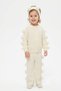 Pompom Detailed Cardigan, Trousers and Headband Knitwear 3-Piece Set - 3