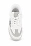 Girl's Glittery Star Detailed Lace-Up Casual Sports Shoes White Gray - 4