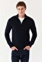Men's Stand Collar Half Zipper Knitwear Sweater - 6