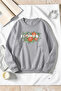 Unisex Flowers Floral Printed Crew Neck Sweatshirt
