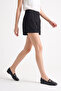Nikolas Women's Ballerinas with Genuine Leather Accessories - Black - 7