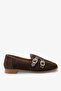 Siela Women's Genuine Leather Ballerinas - Brown Suede