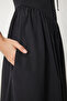 Corset Look Poplin Midi Dress Lub0224 Black - 6