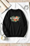 Unisex Flowers Floral Printed Crew Neck Sweatshirt
