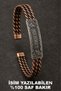 Men's Copper Bracelet - 100% Pure Copper Men's Bracelet with Name Engraving and Wraparound Design