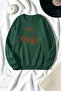 Unisex Leopard Patterned Cherry Printed Crew Neck Sweatshirt