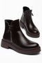 Cemo Women's Brown Shiny Leather Zippered Boots - 2
