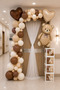 Bohemian Baby Hospital Room Door Decoration Set Boy & Girl Teddy Bear Foil Balloon Baby Box Tulle Hospital Room Door Decoration Set Baby Baby Shower Balloon Concept
