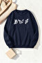 Unisex Flying Butterflies Printed Crew Neck Sweatshirt