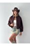 Drawstring Bomber Women's Cashmere Jacket - 5