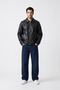 Men's Relaxed Fur-Lined Leather Jacket - 4