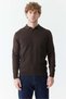 Men's Polo Neck Patterned Knitwear Sweater - 2