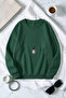 Unisex Astronaut Printed Crew Neck Sweatshirt