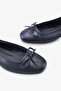 Nobelle Women's Genuine Leather Ballerinas - Navy Blue - 4